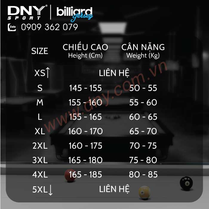 MẪU ÁO BIDA THIẾT KẾ THEO YÊU CẦU | DNY-BIDA2610170053